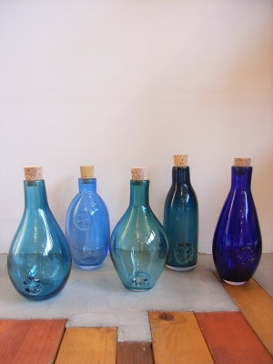 beautiful blue bottles!